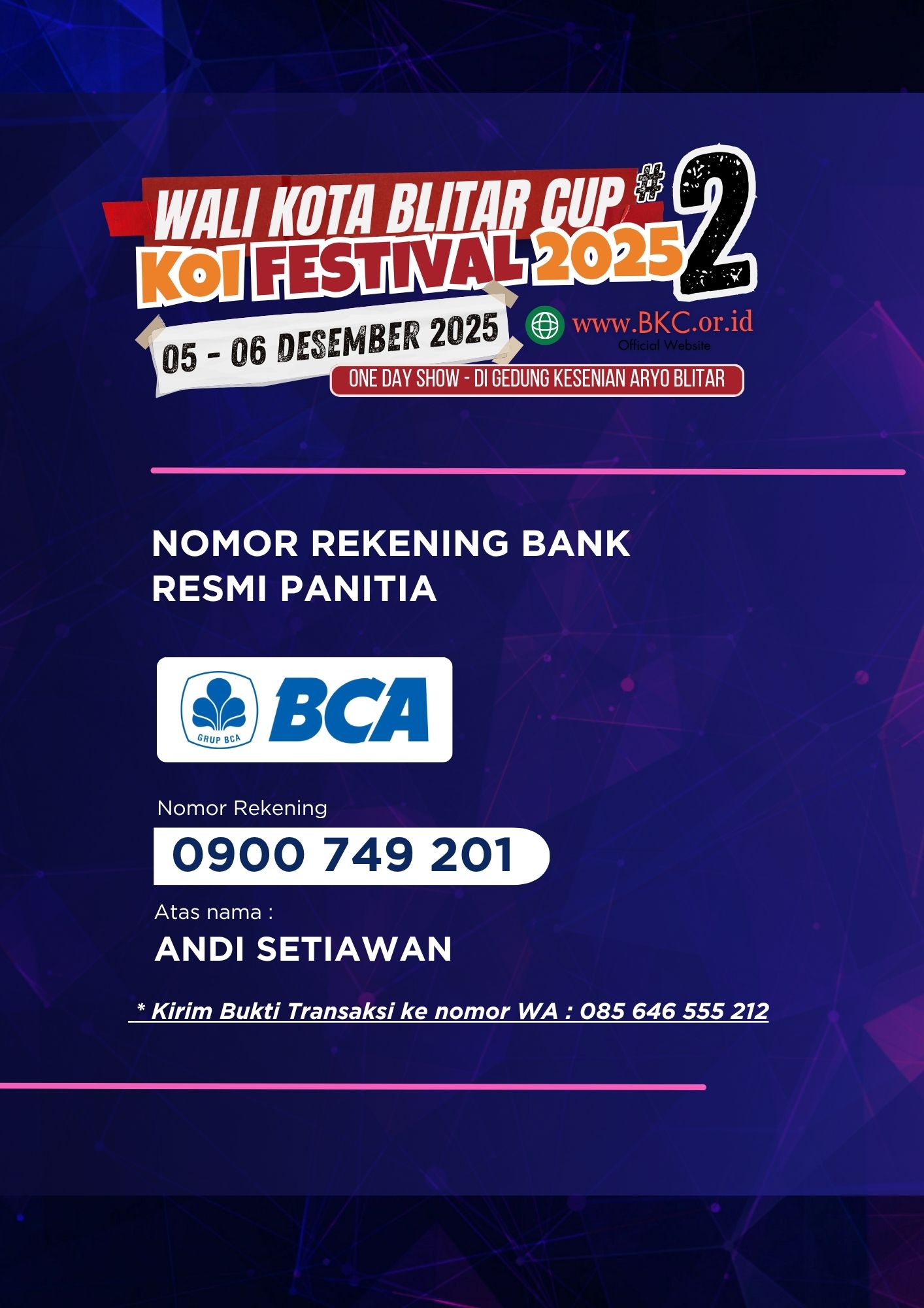 Rekening Resmi Panitia